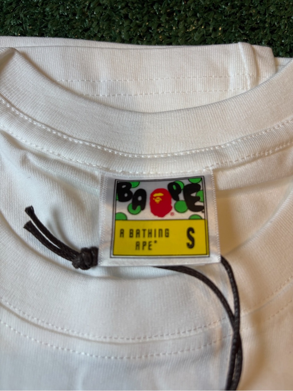 A Bathing Ape x Burberry White Plaid Logo Tee - Picture 7 of 9